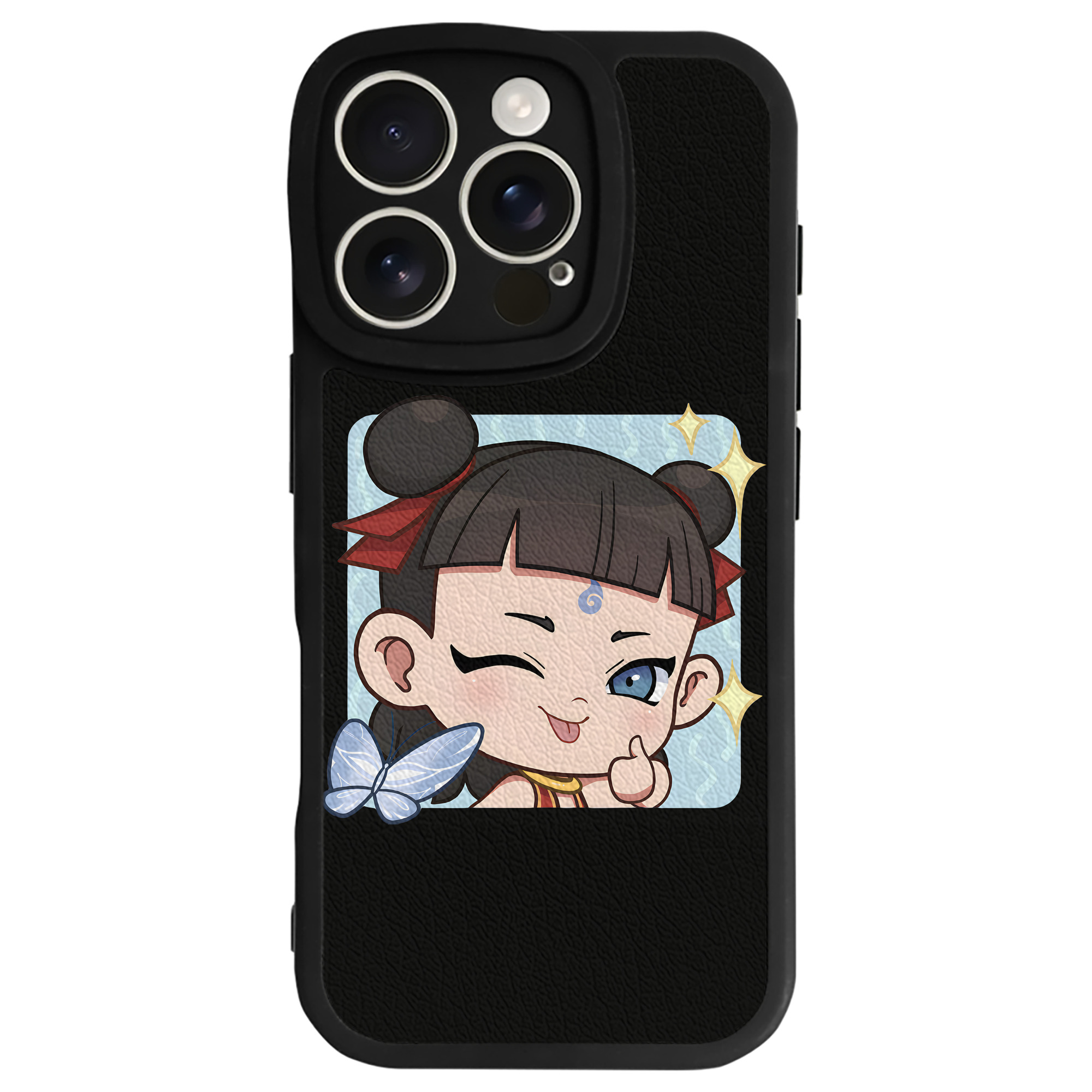 （画像用） Ne Zha 2 ナタ 魔童の大暴れ 【iPhone 16シリーズ対応】シリコンスマホケース（レザー調） 材質：シリコン